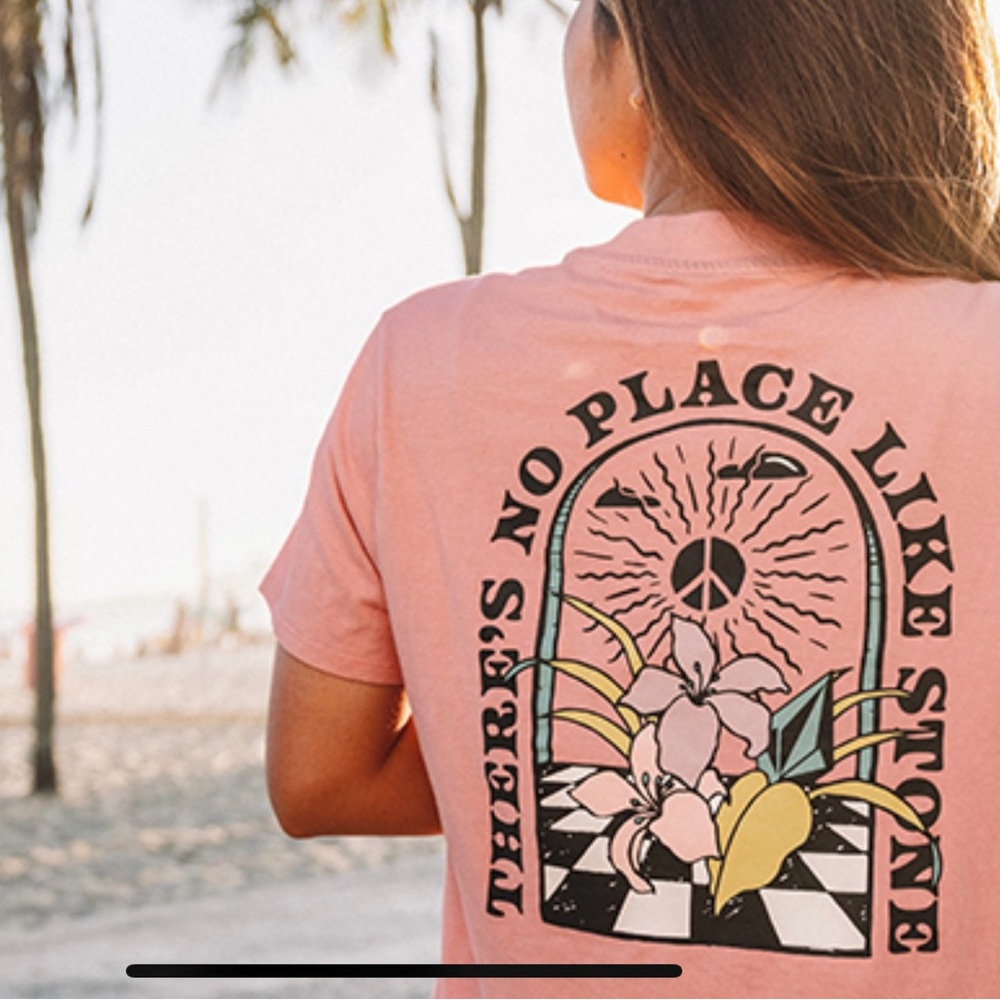 Volcom Pink Graphic Short Sleeve Tee